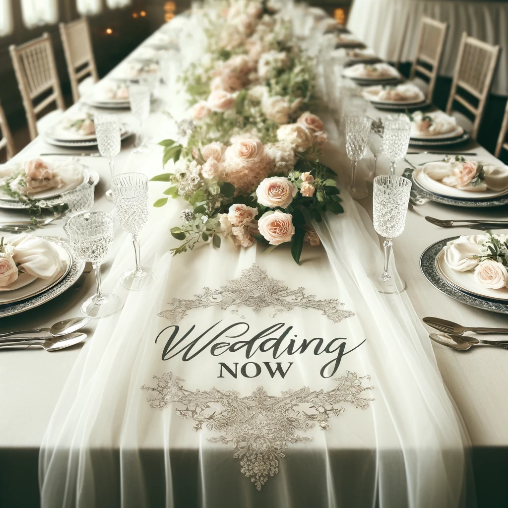 Wedding Table Runner-"Wedding NOW"