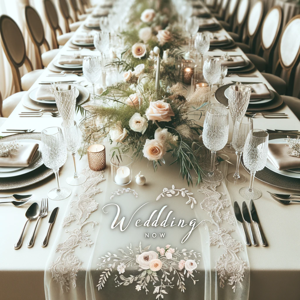 Wedding Table Runner-"Wedding NOW"