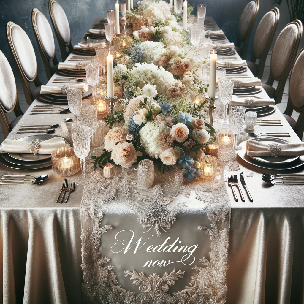 Wedding Table Runner-"Wedding NOW"