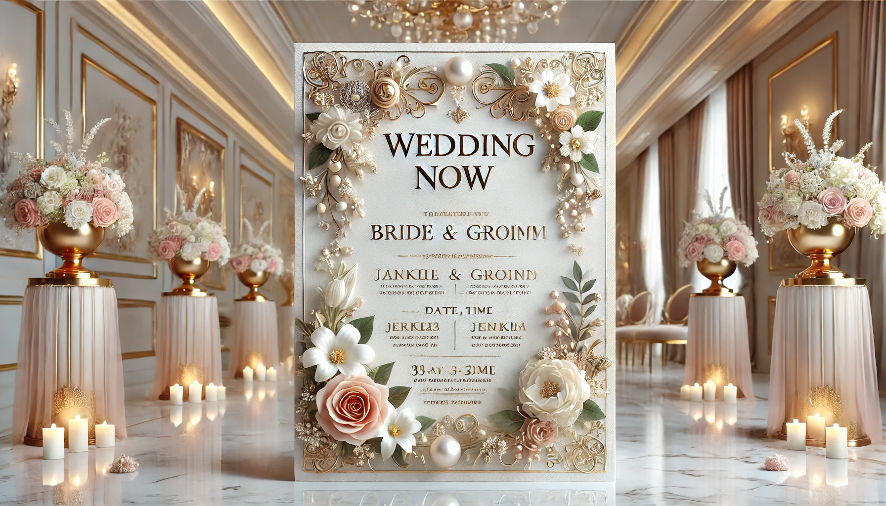 2024년 웨딩 파티 초대장 디자인 (Wedding Party Invitation Design), 어떻습니까?