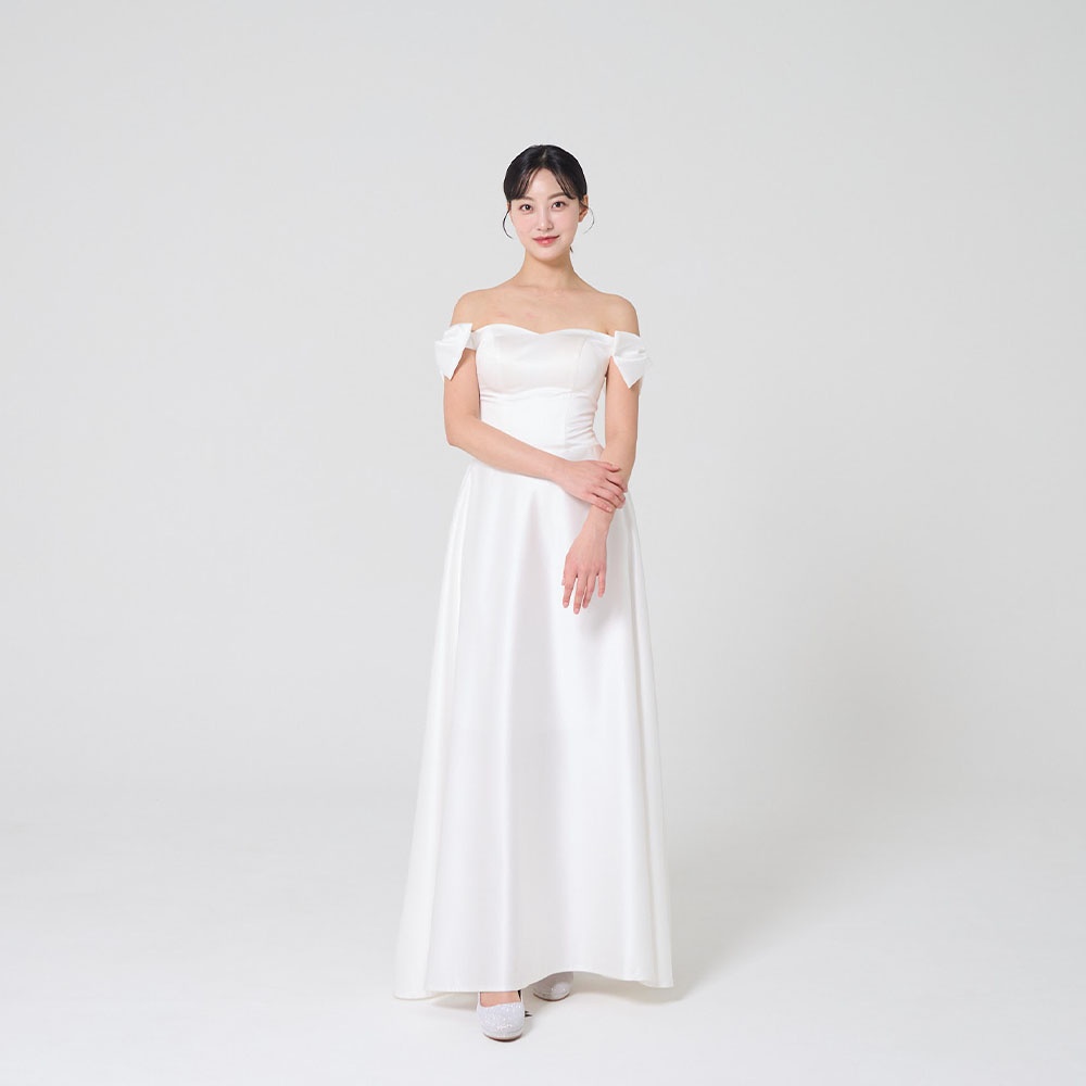 리리 화이트 리본 이브드레스 대여, 완벽한 셀프웨딩을 위한 필수템