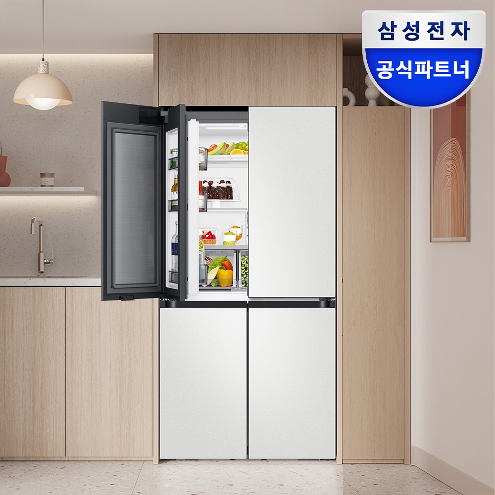 “삼성 비스포크 AI 냉장고 25년형 4도어 키친핏Max RM70F63M2A 푸드쇼케이스” 사용 후기, 육아 필수템으로 낙점