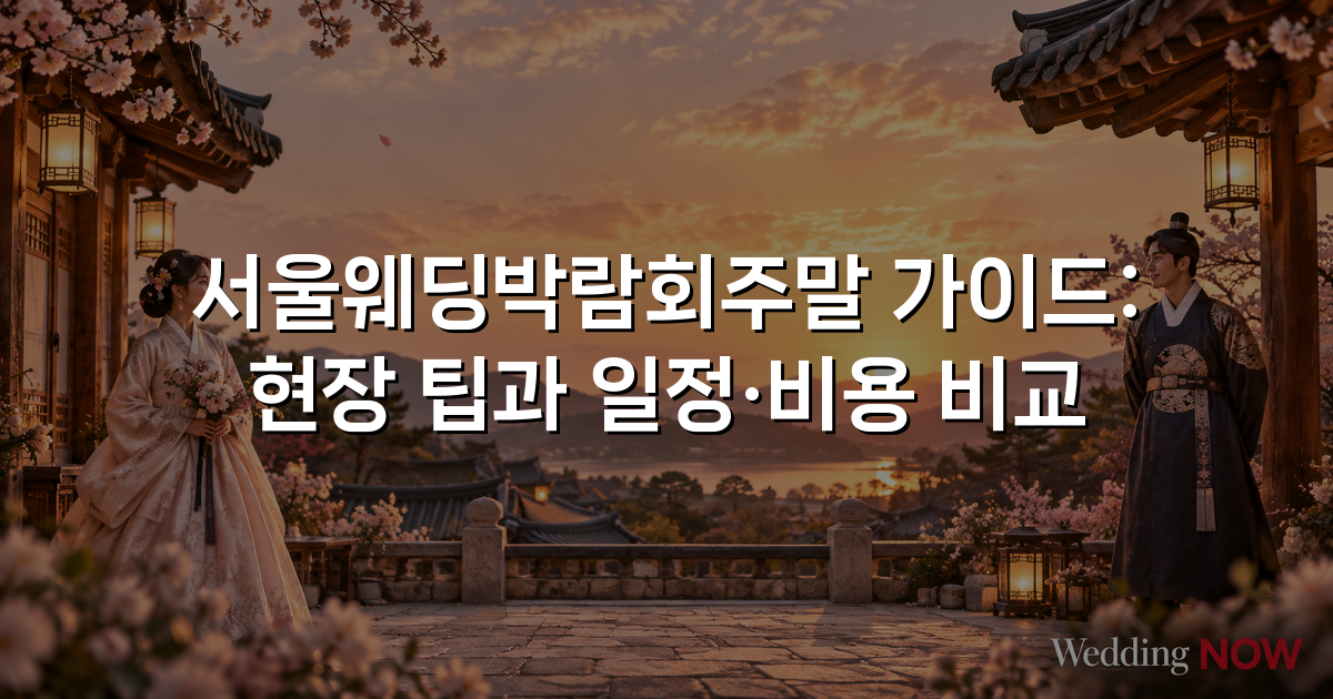 서울웨딩박람회주말 가이드: 현장 팁과 일정·비용 비교