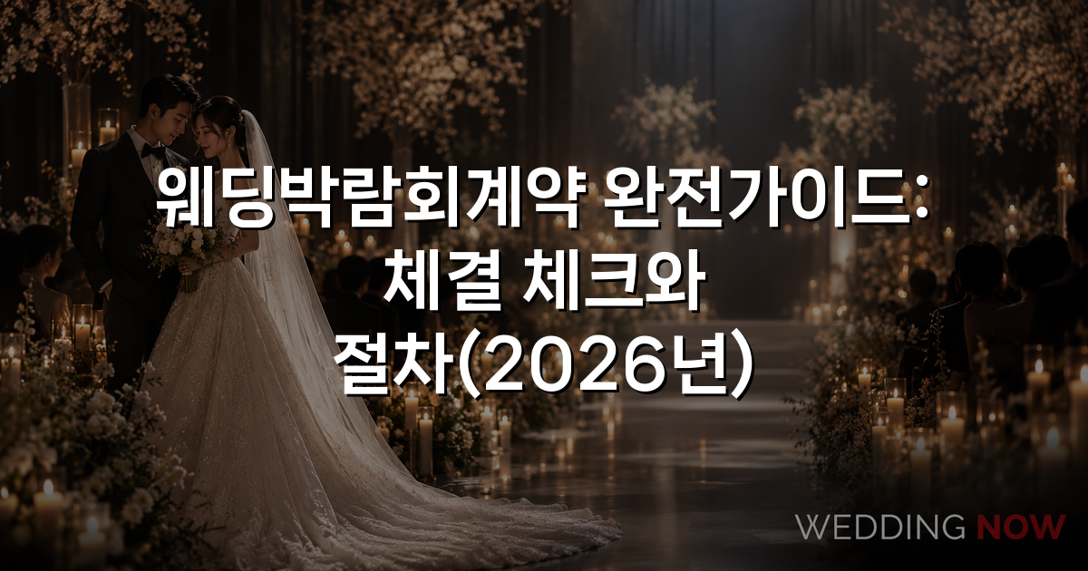 웨딩박람회계약 완전가이드: 체결 체크와 절차(2026년)