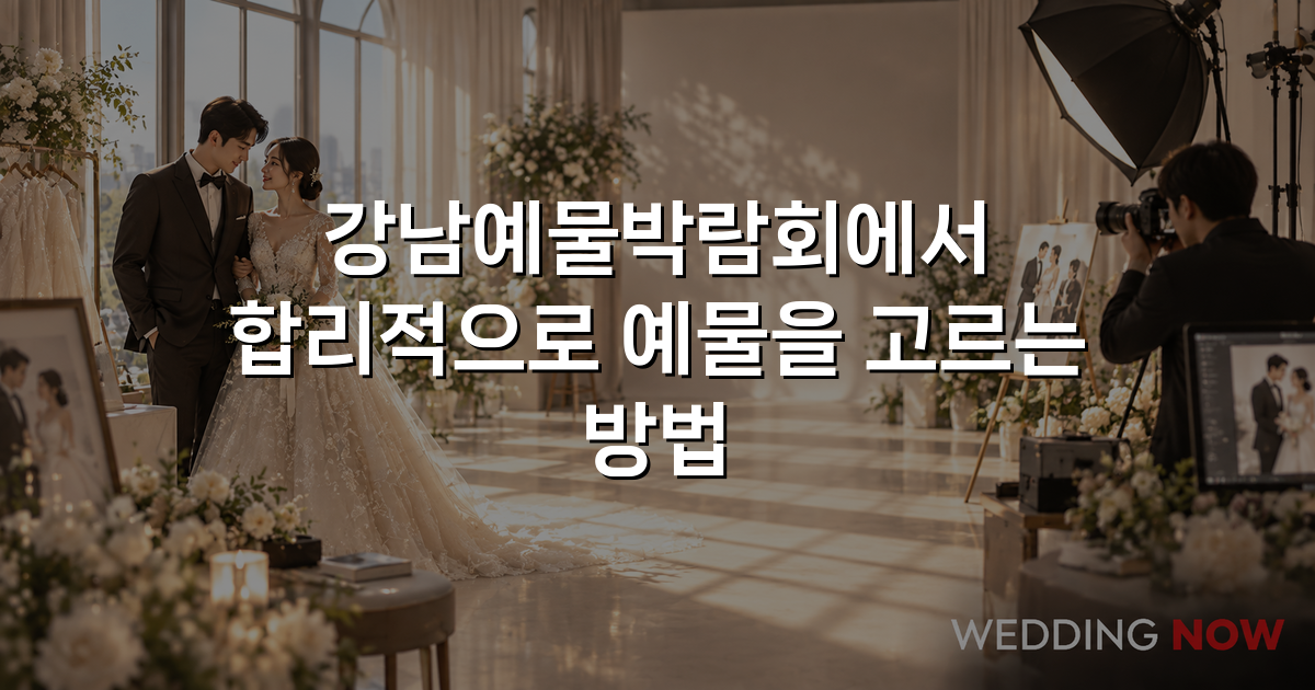 강남예물박람회에서 합리적으로 예물을 고르는 방법