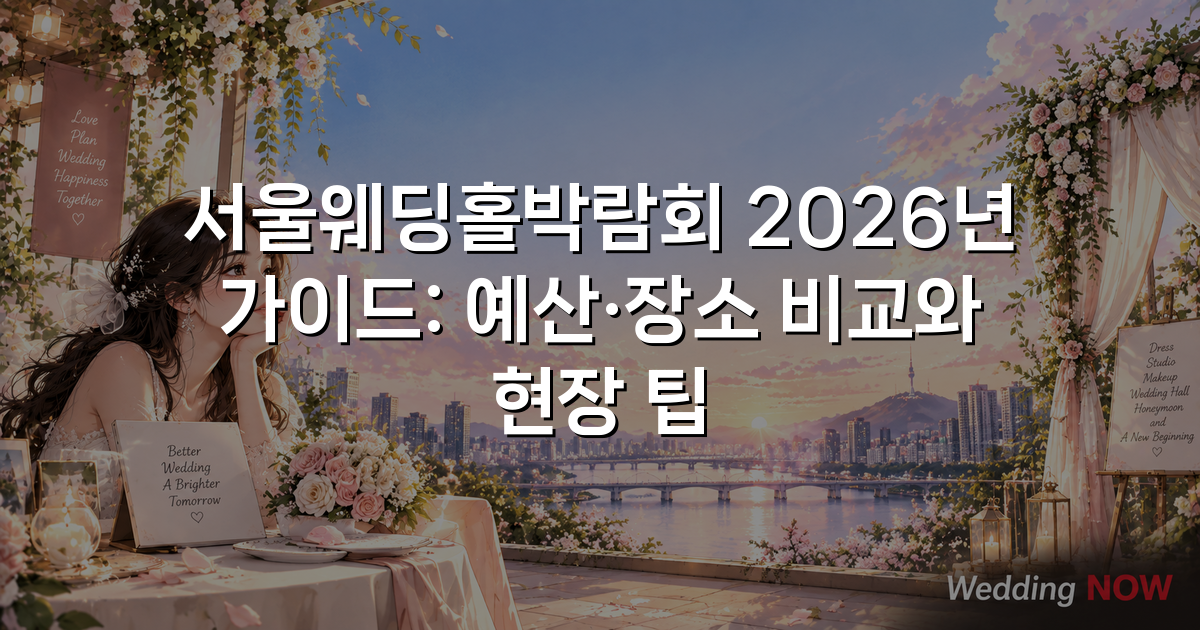 서울웨딩홀박람회 2026년 가이드: 예산·장소 비교와 현장 팁
