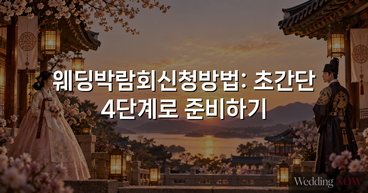 웨딩박람회신청방법: 초간단 4단계로 준비하기