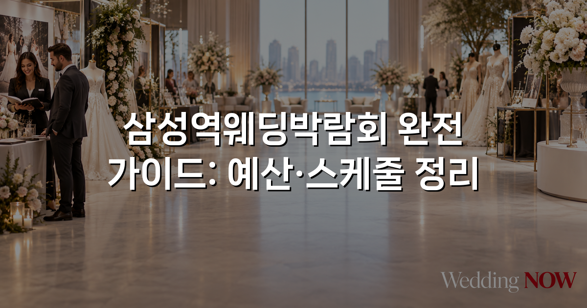 삼성역웨딩박람회 완전 가이드: 예산·스케줄 정리
