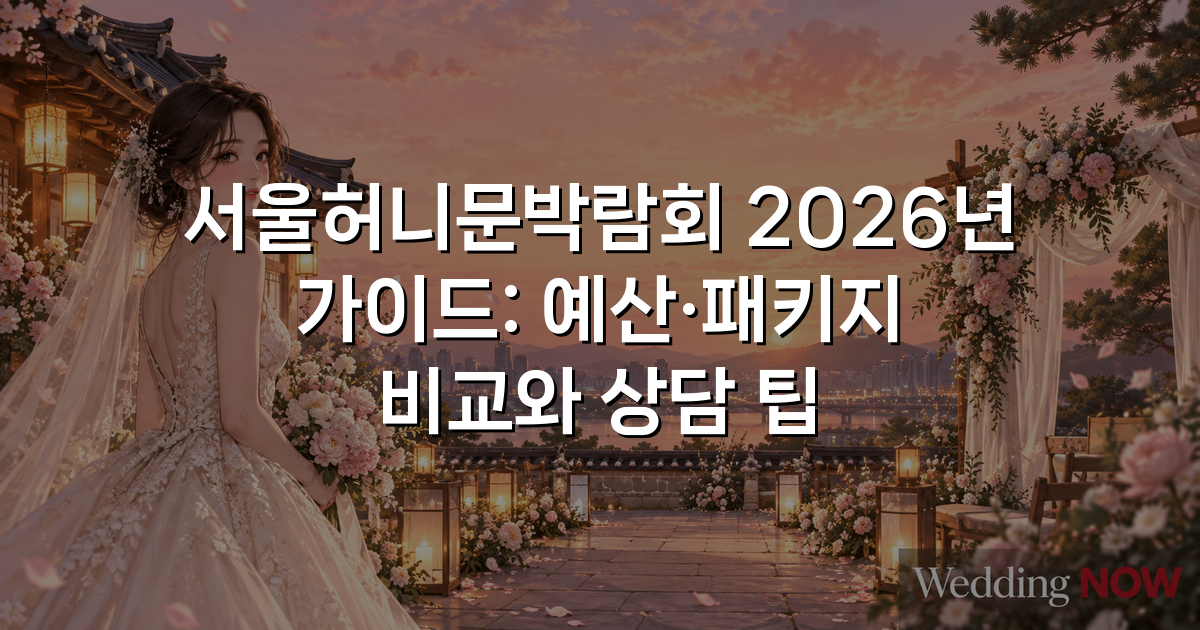 서울허니문박람회 2026년 가이드: 예산·패키지 비교와 상담 팁