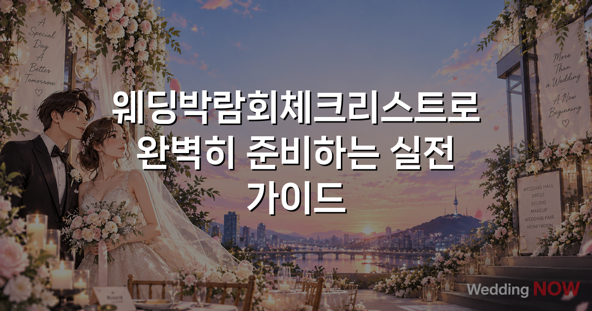 웨딩박람회체크리스트로 완벽히 준비하는 실전 가이드