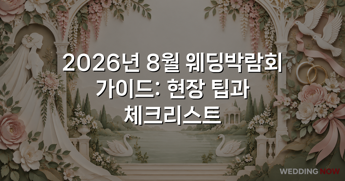 2026년 8월 웨딩박람회 가이드: 현장 팁과 체크리스트