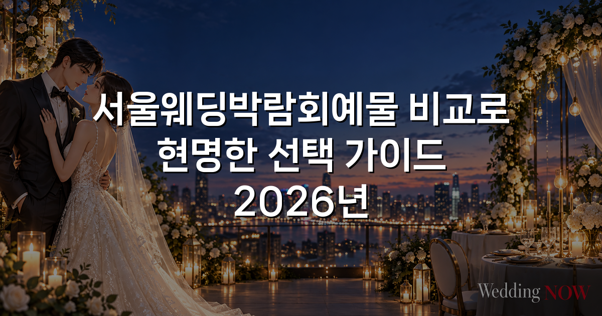 서울웨딩박람회예물 비교로 현명한 선택 가이드 2026년