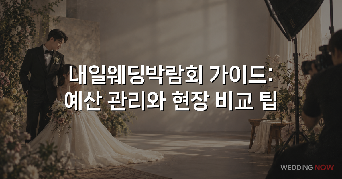 내일웨딩박람회 가이드: 예산 관리와 현장 비교 팁