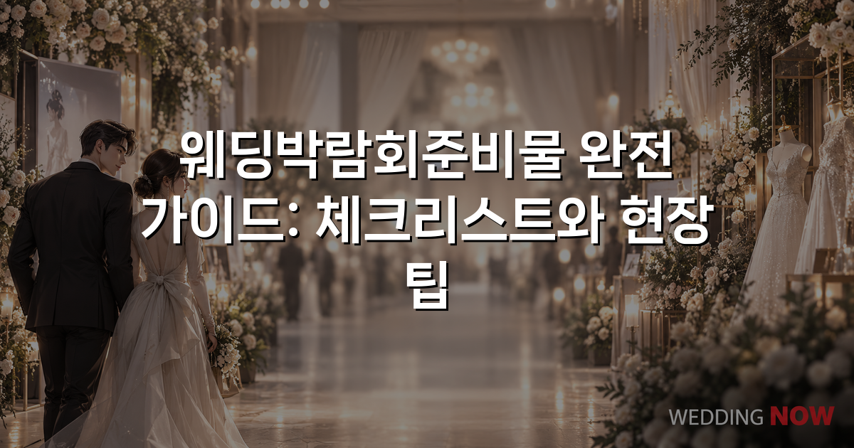웨딩박람회준비물 완전 가이드: 체크리스트와 현장 팁