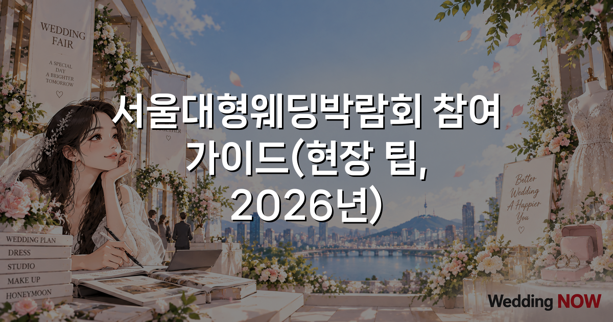 서울대형웨딩박람회 참여 가이드(현장 팁, 2026년)