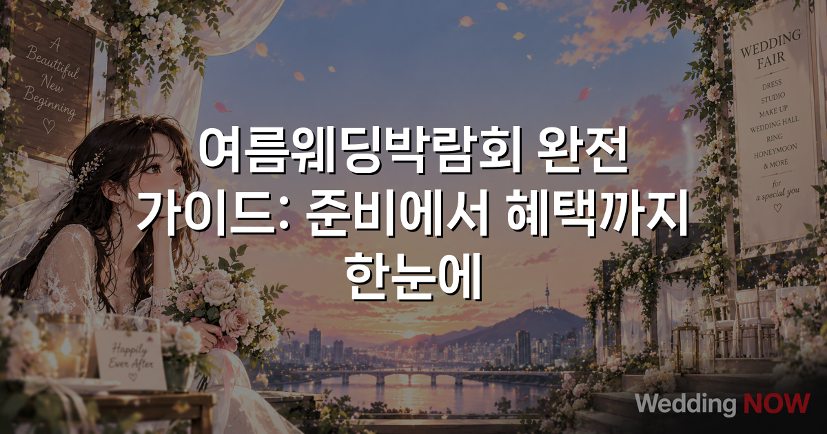 여름웨딩박람회 완전 가이드: 준비에서 혜택까지 한눈에