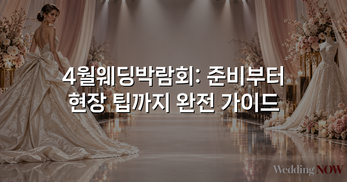 4월웨딩박람회: 준비부터 현장 팁까지 완전 가이드