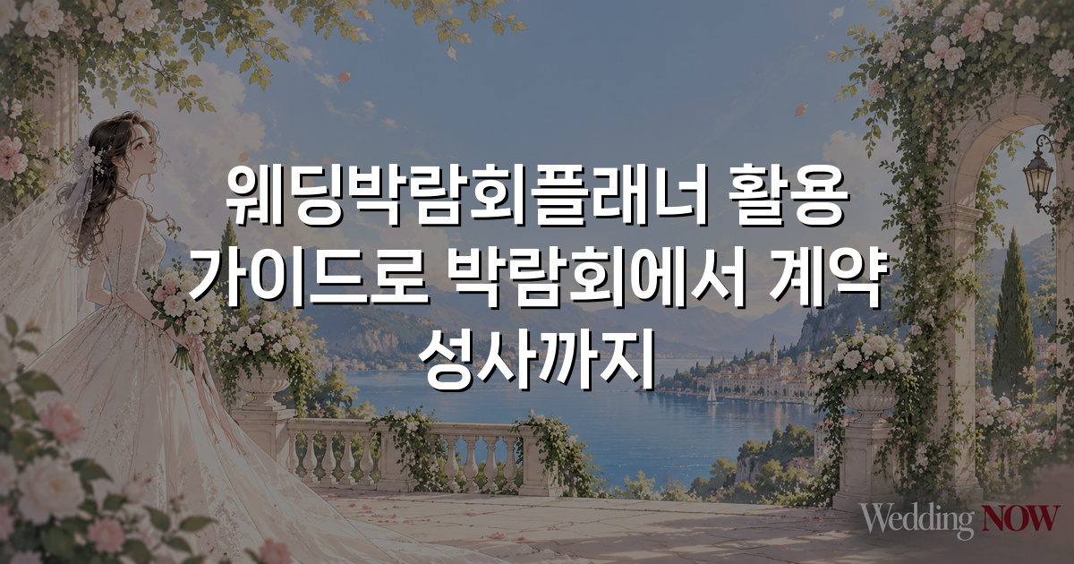 웨딩박람회플래너 활용 가이드로 박람회에서 계약 성사까지