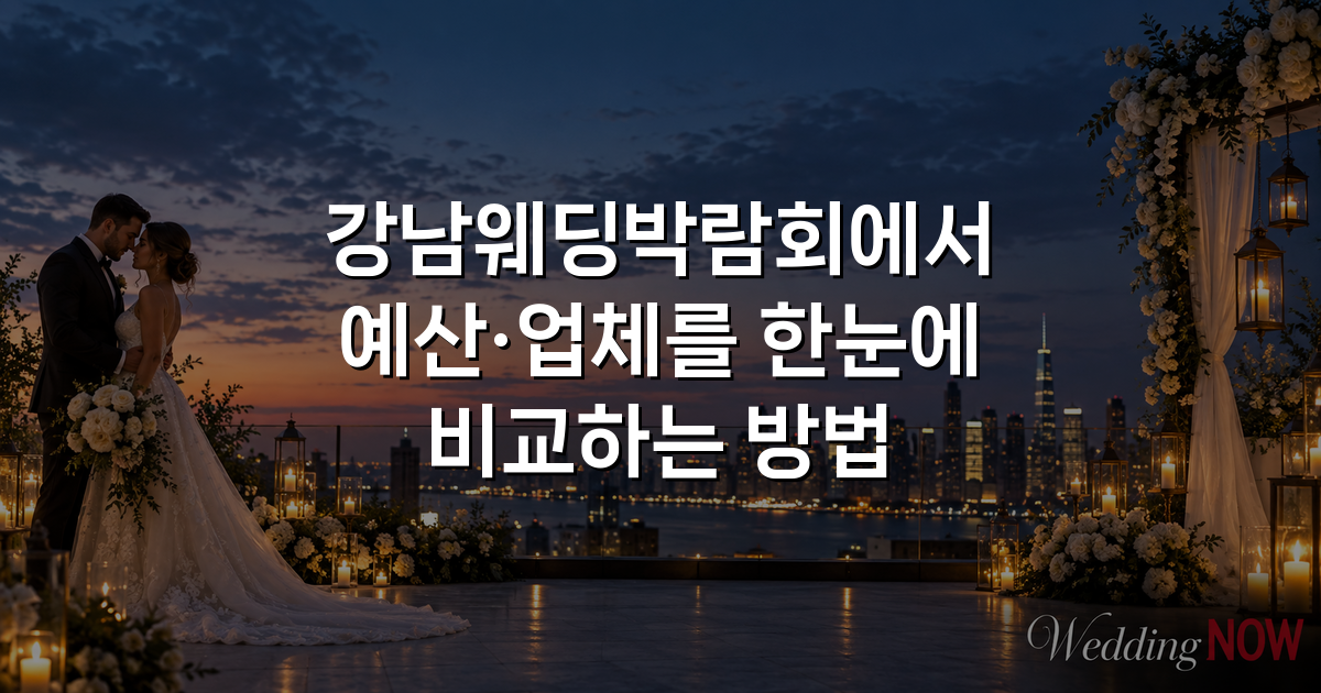 강남웨딩박람회에서 예산·업체를 한눈에 비교하는 방법
