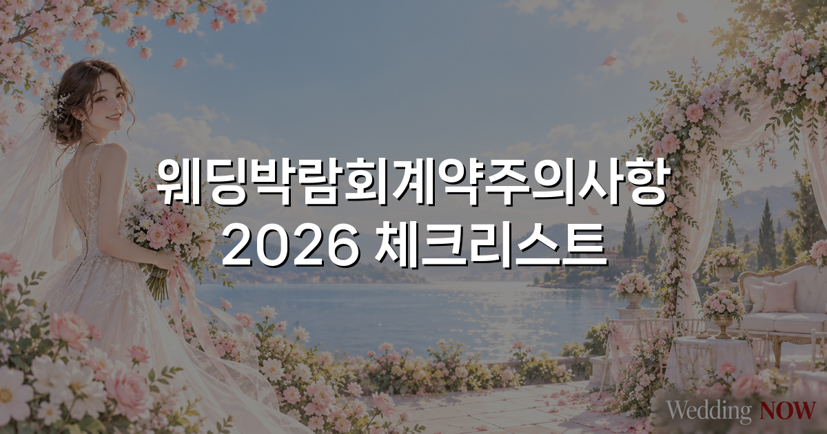 웨딩박람회계약주의사항 2026 체크리스트