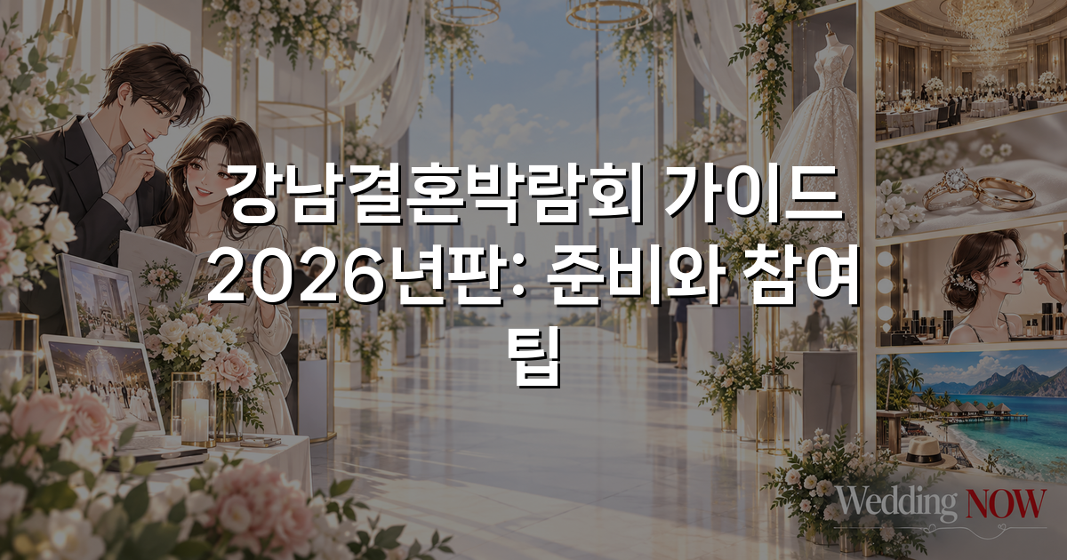 강남결혼박람회 가이드 2026년판: 준비와 참여 팁