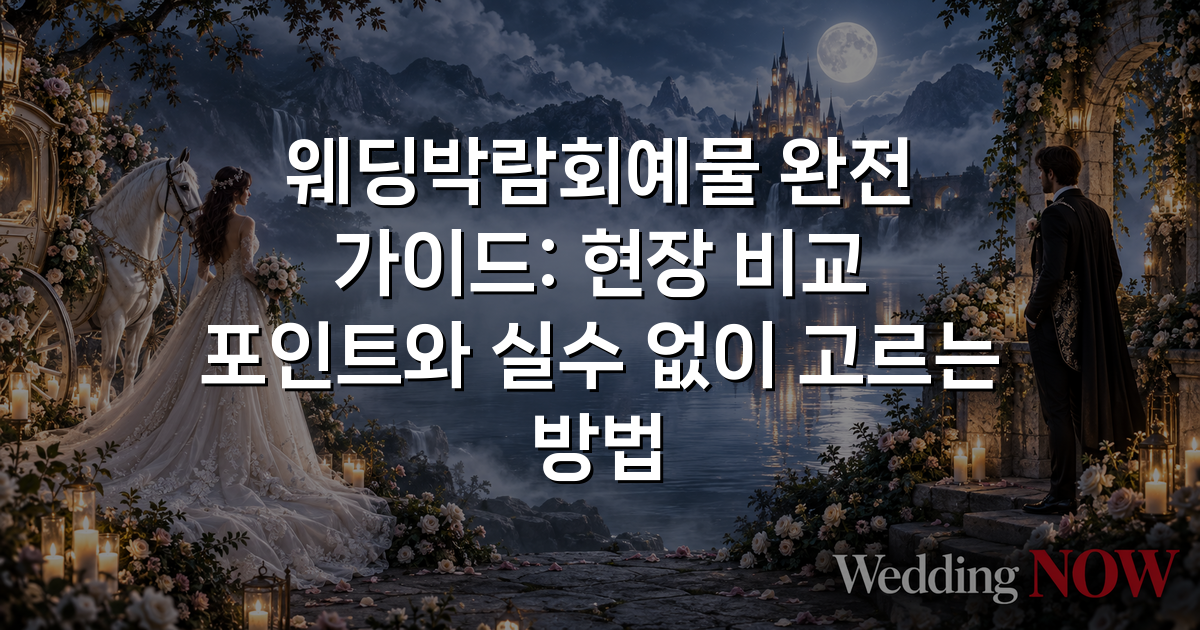 웨딩박람회예물 완전 가이드: 현장 비교 포인트와 실수 없이 고르는 방법