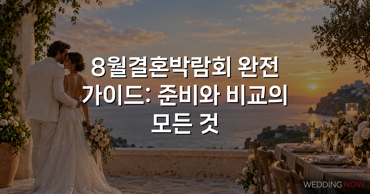 8월결혼박람회 완전 가이드: 준비와 비교의 모든 것