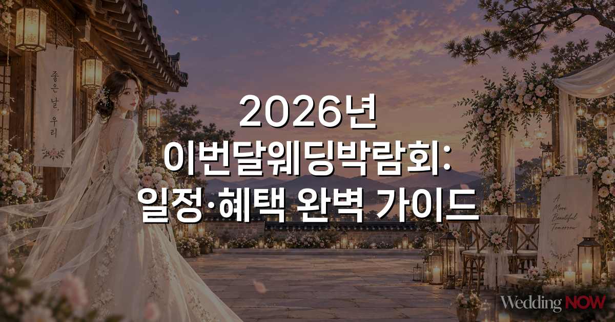 2026년 이번달웨딩박람회: 일정·혜택 완벽 가이드