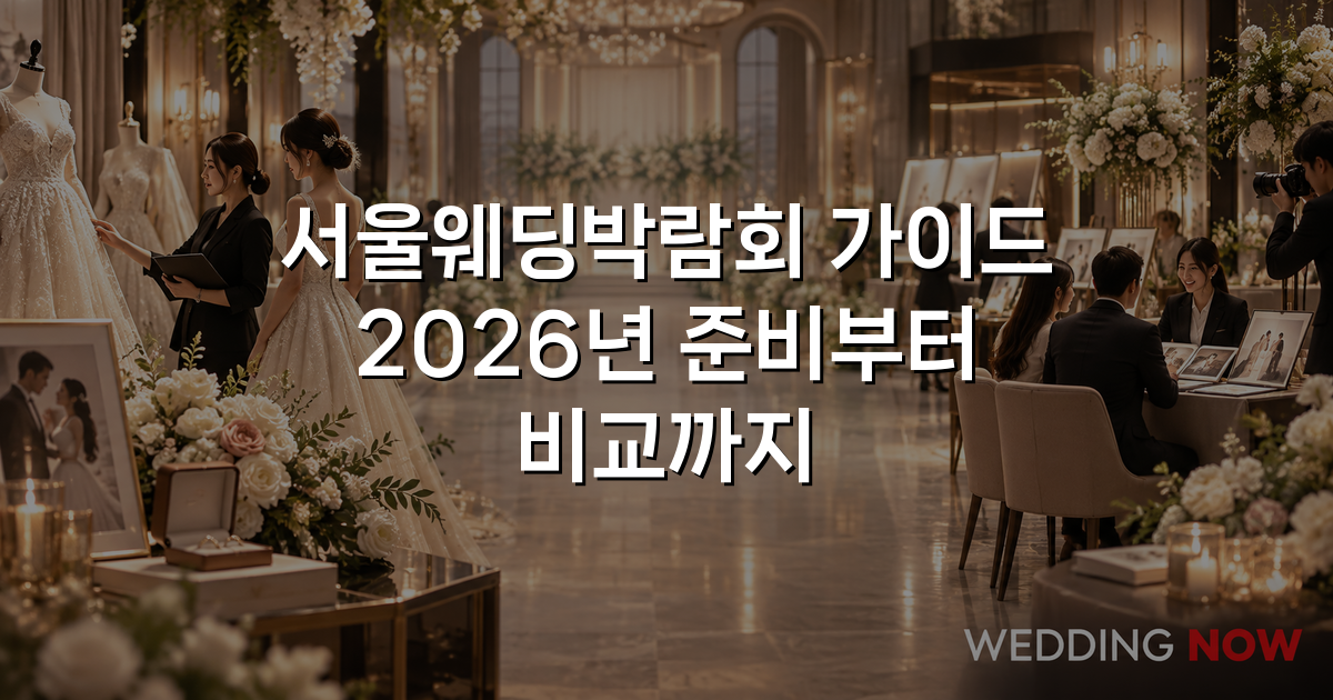 서울웨딩박람회 가이드 2026년 준비부터 비교까지