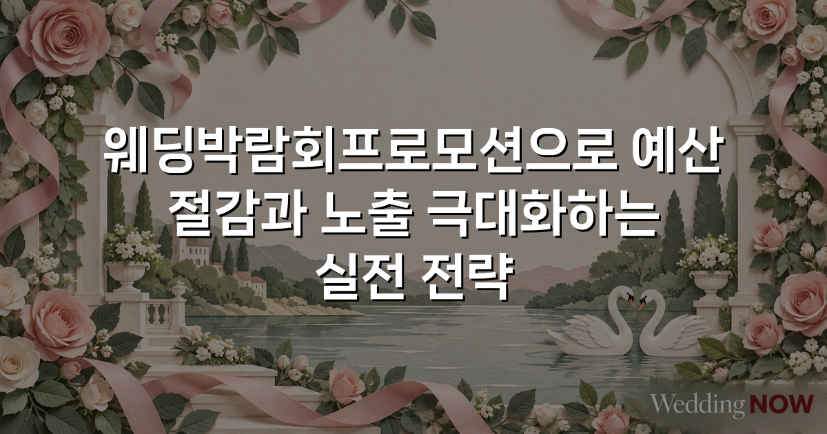 웨딩박람회프로모션으로 예산 절감과 노출 극대화하는 실전 전략