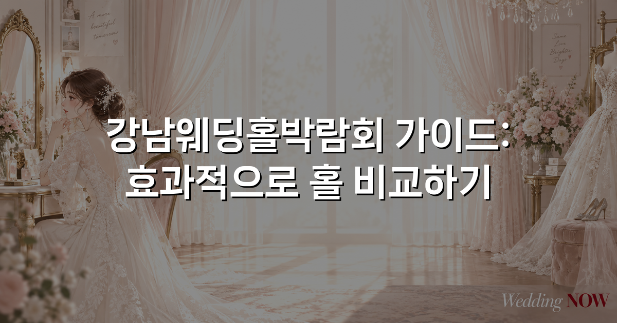 강남웨딩홀박람회 가이드: 효과적으로 홀 비교하기