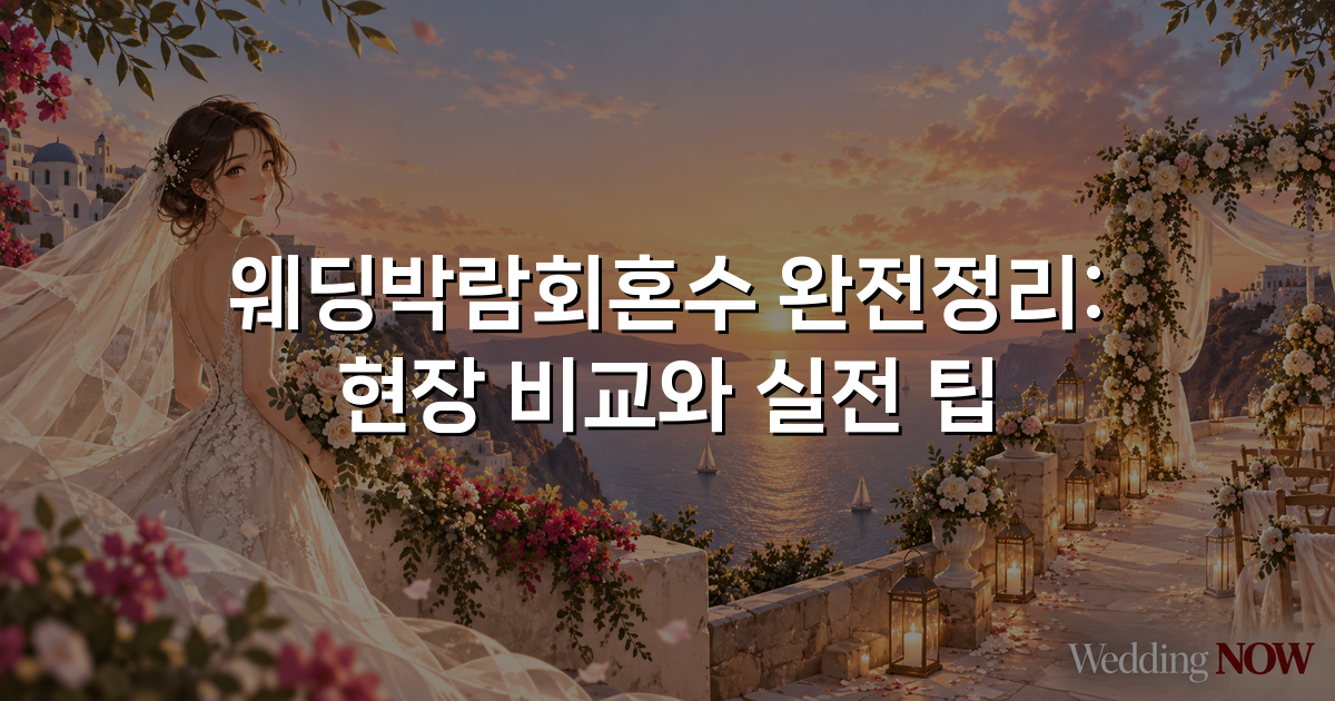 웨딩박람회혼수 완전정리: 현장 비교와 실전 팁