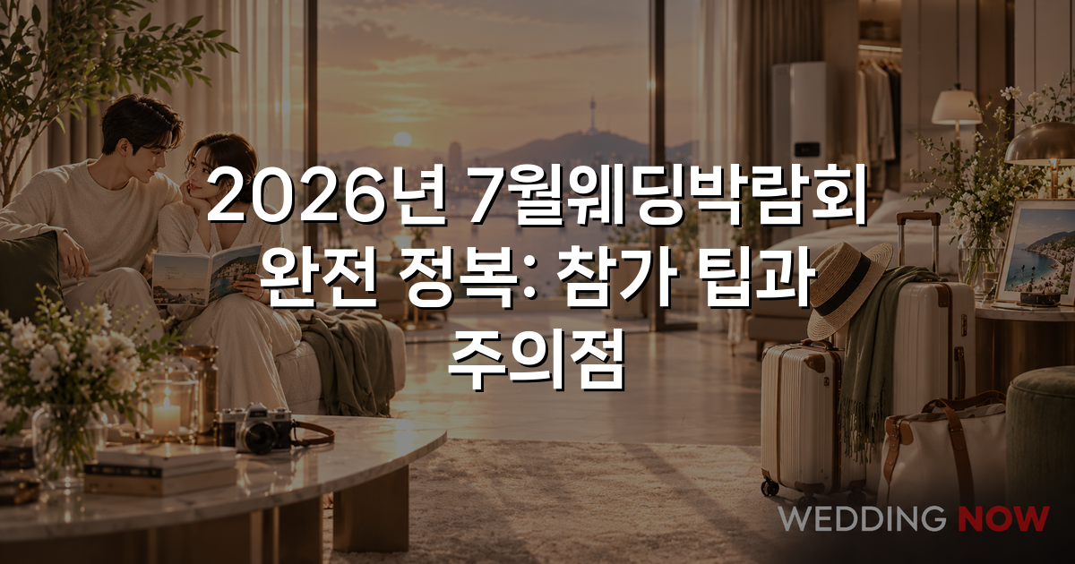 2026년 7월웨딩박람회 완전 정복: 참가 팁과 주의점