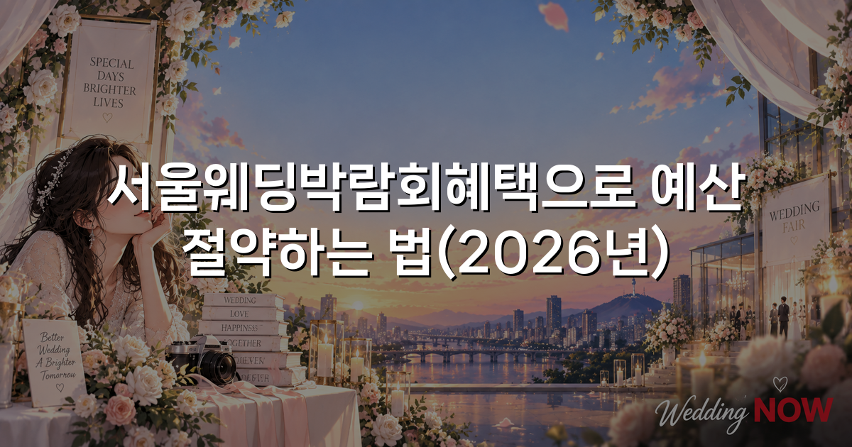 서울웨딩박람회혜택으로 예산 절약하는 법(2026년)