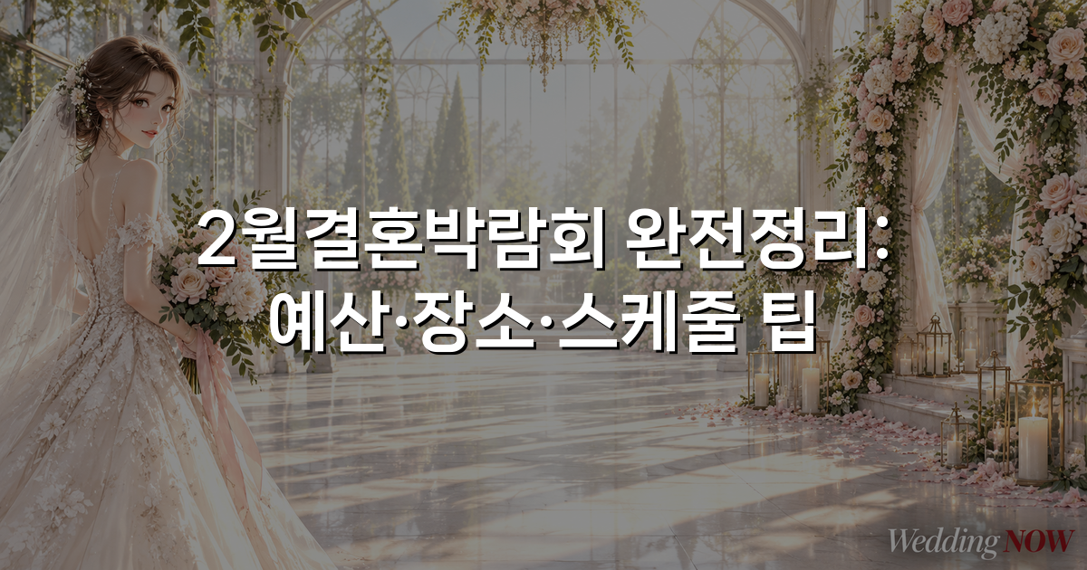 2월결혼박람회 완전정리: 예산·장소·스케줄 팁
