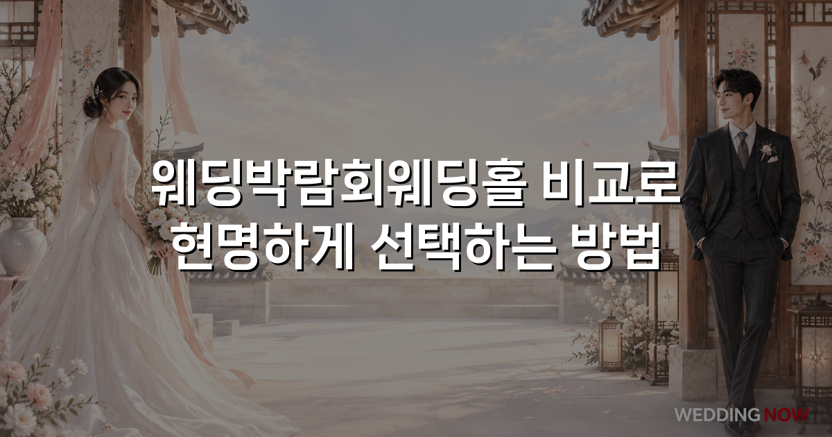 웨딩박람회웨딩홀 비교로 현명하게 선택하는 방법