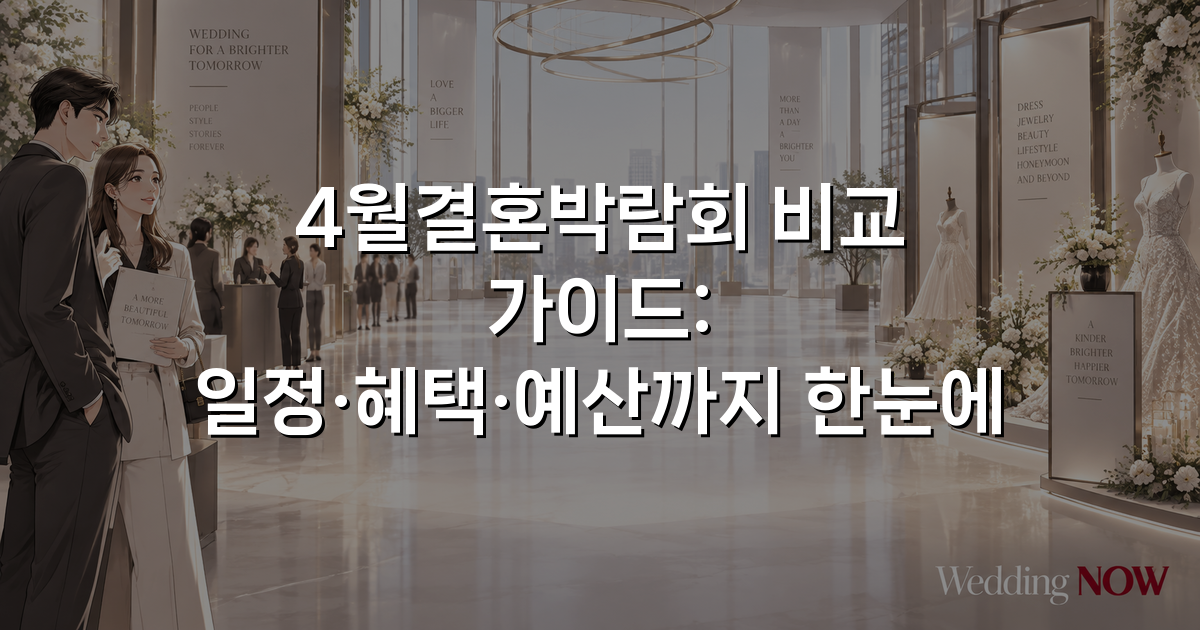 4월결혼박람회 비교 가이드: 일정·혜택·예산까지 한눈에