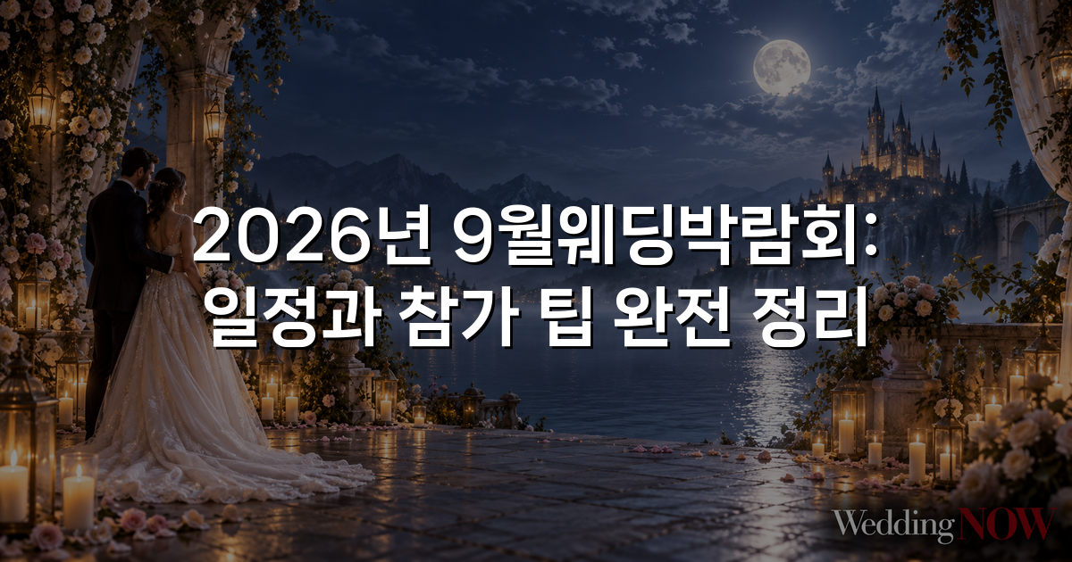 2026년 9월웨딩박람회: 일정과 참가 팁 완전 정리