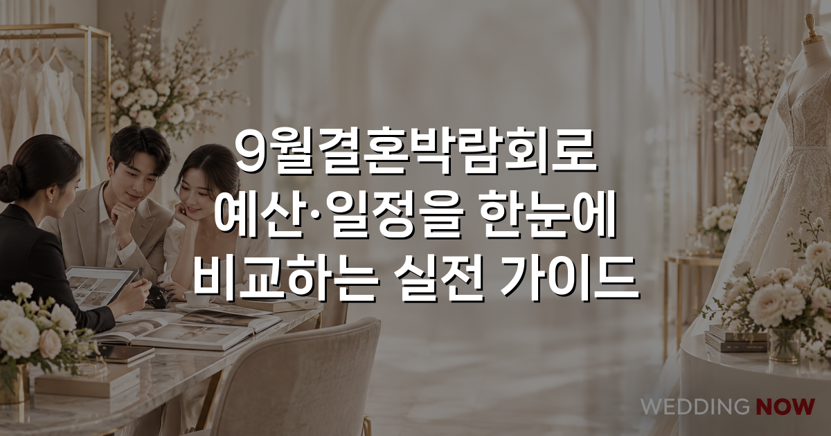 9월결혼박람회로 예산·일정을 한눈에 비교하는 실전 가이드