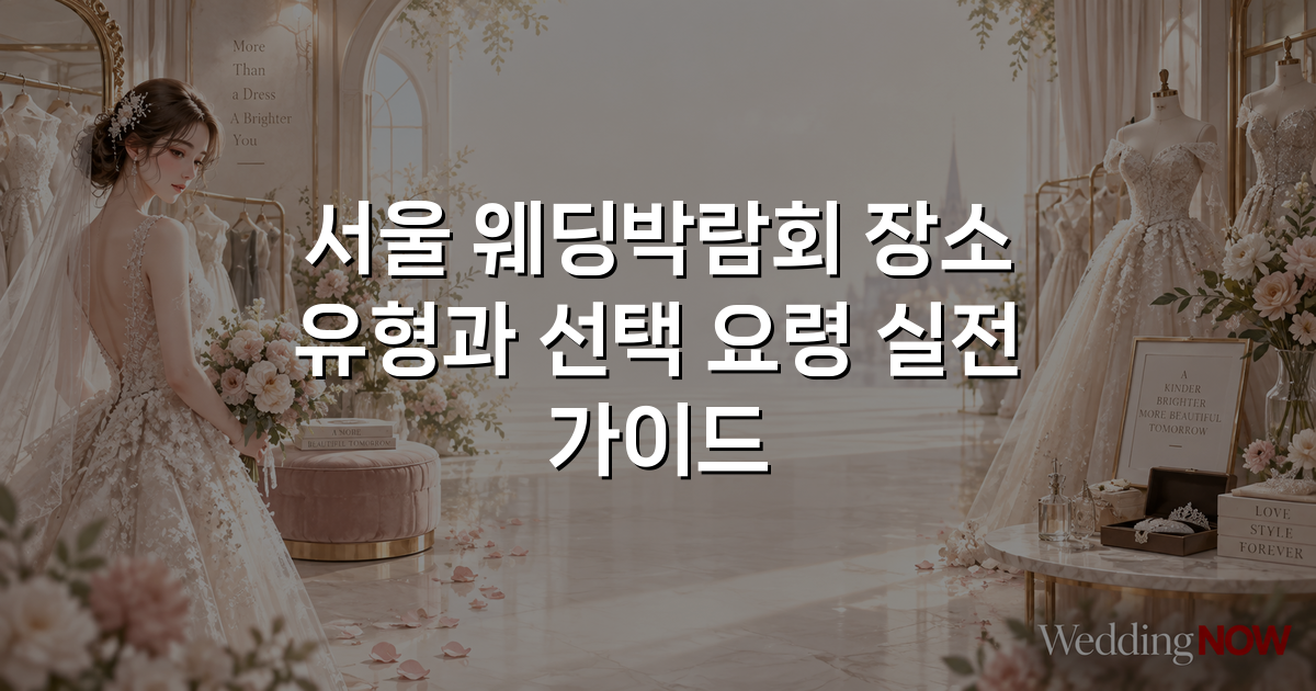 서울 웨딩박람회 장소 유형과 선택 요령 실전 가이드