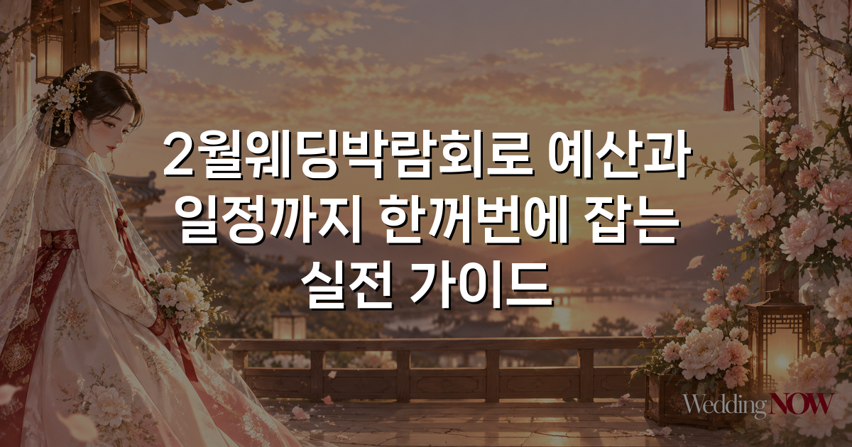2월웨딩박람회로 예산과 일정까지 한꺼번에 잡는 실전 가이드