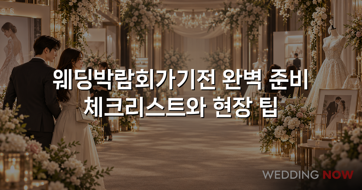 웨딩박람회가기전 완벽 준비 체크리스트와 현장 팁