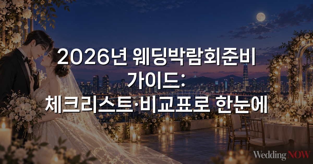 2026년 웨딩박람회준비 가이드: 체크리스트·비교표로 한눈에