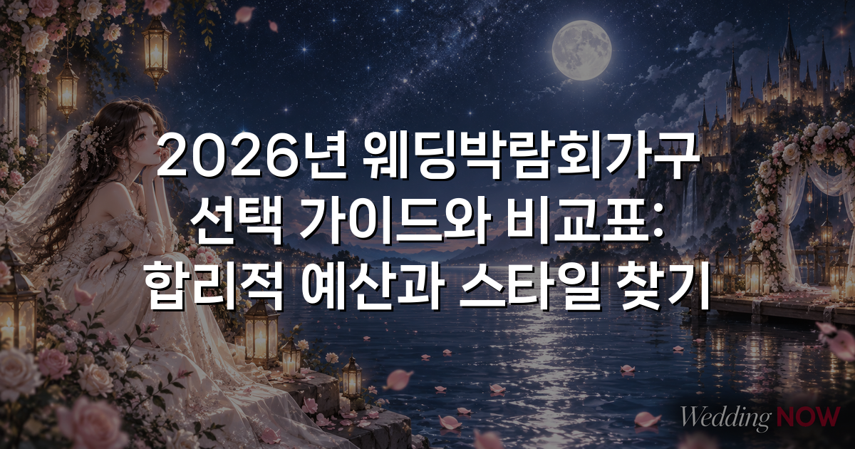 2026년 웨딩박람회가구 선택 가이드와 비교표: 합리적 예산과 스타일 찾기