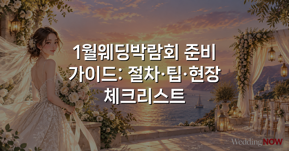 1월웨딩박람회 준비 가이드: 절차·팁·현장 체크리스트