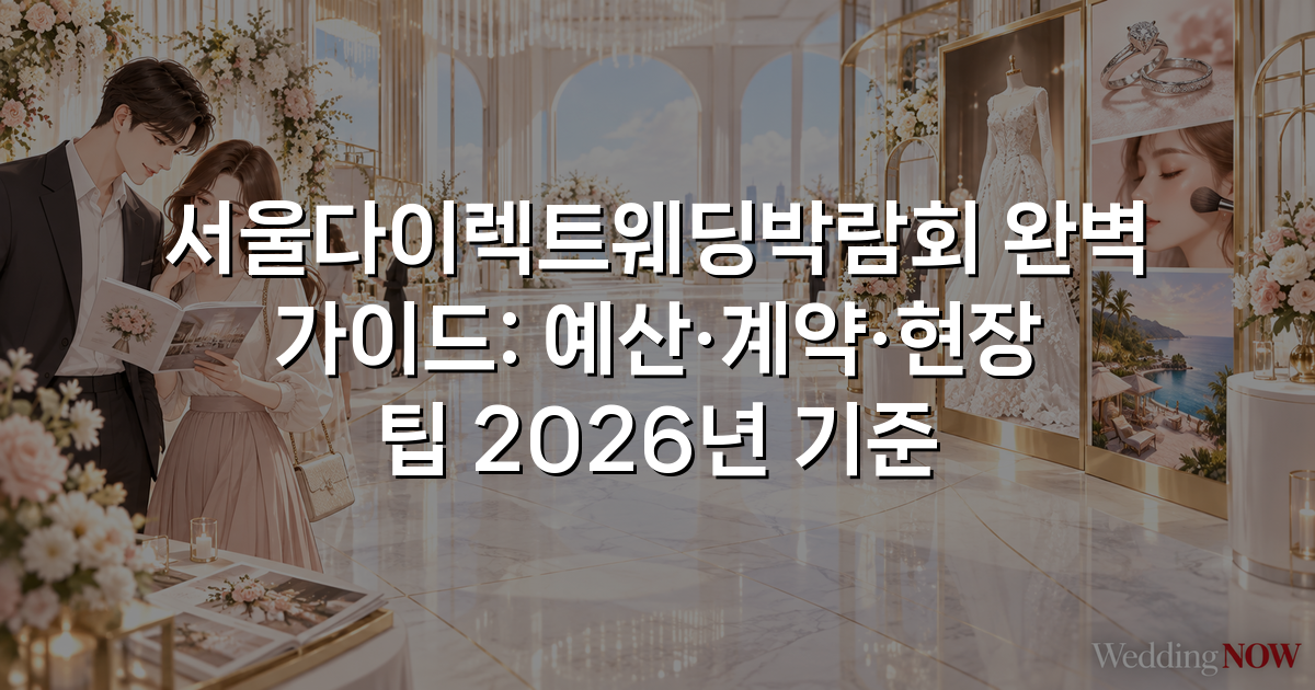 서울다이렉트웨딩박람회 완벽 가이드: 예산·계약·현장 팁 2026년 기준