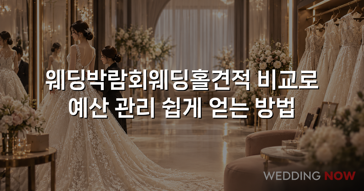 웨딩박람회웨딩홀견적 비교로 예산 관리 쉽게 얻는 방법