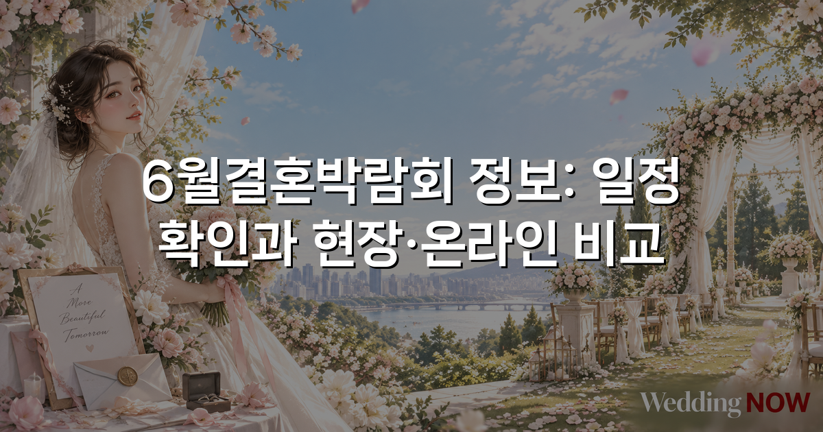 6월결혼박람회 정보: 일정 확인과 현장·온라인 비교