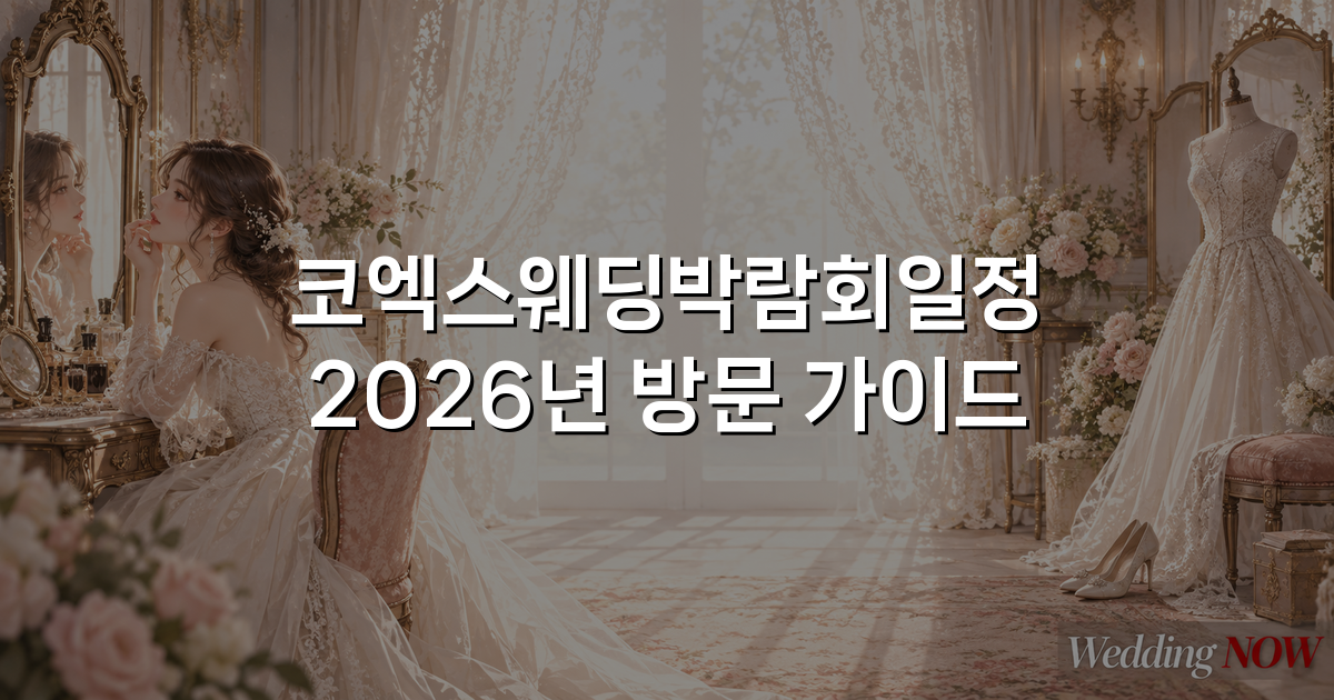 코엑스웨딩박람회일정 2026년 방문 가이드