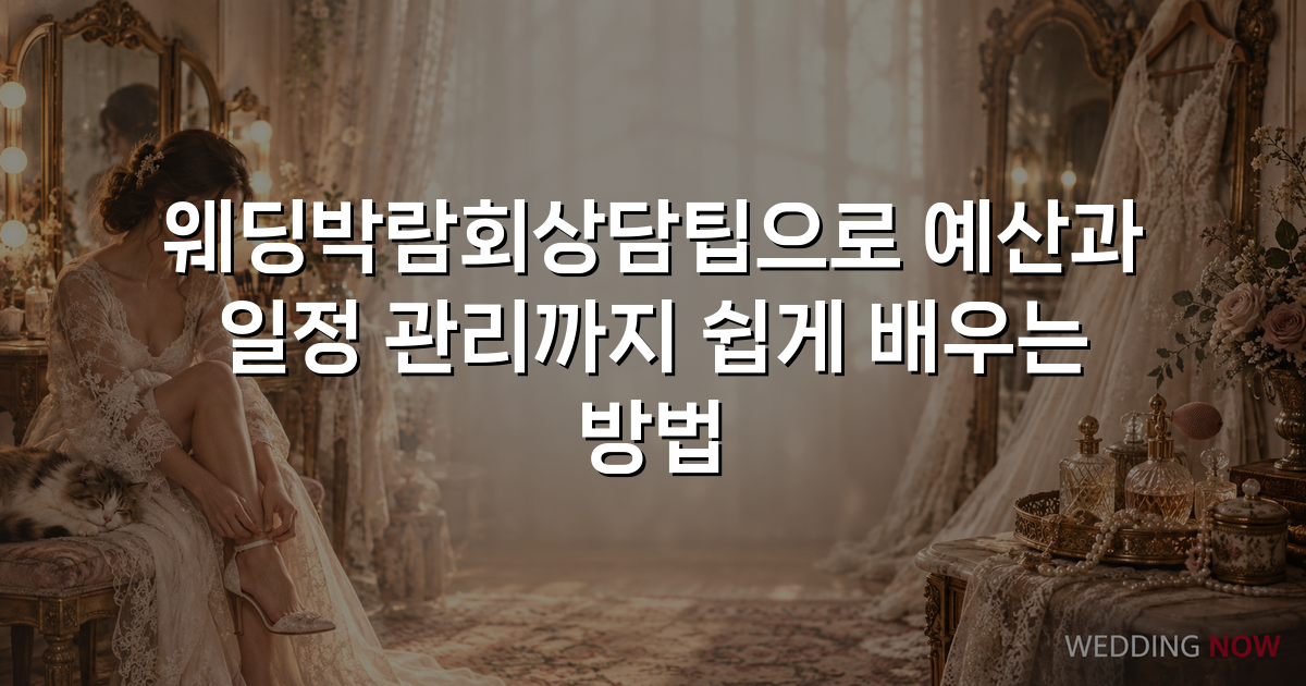 웨딩박람회상담팁으로 예산과 일정 관리까지 쉽게 배우는 방법